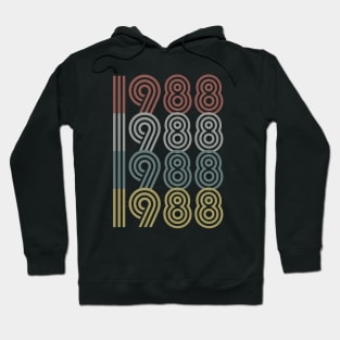 1988 Birth Year Retro Style Hoodie